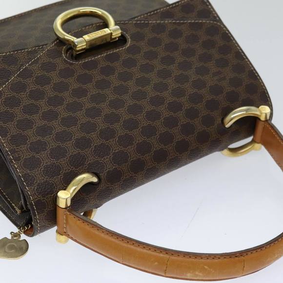 CELINE Macadam Canvas Hand Bag PVC Brown Auth 76087 - Picture 6 of 16